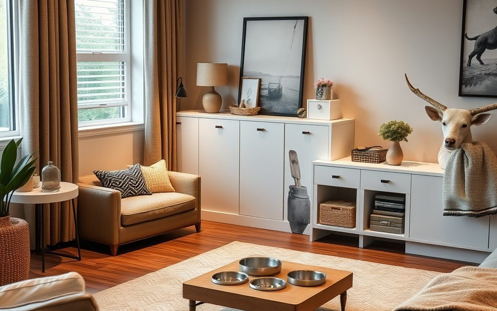 Jak wydzielić funkcjonalną strefę dla zwierzaka w salonie, która łączy komfort i porządek