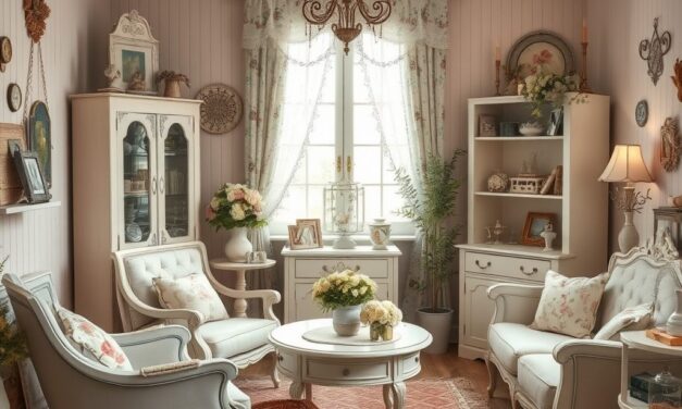 Kolory i dodatki w stylu shabby chic: jak stworzyć harmonijną i nostalgiczną aranżację wnętrza