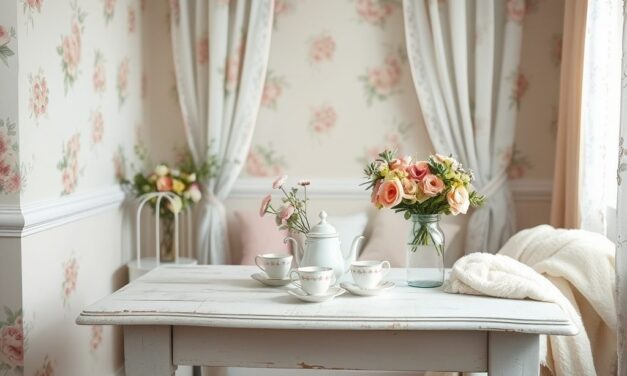 Styl shabby chic: cechy, zasady i praktyczne wskazówki do tworzenia romantycznych wnętrz