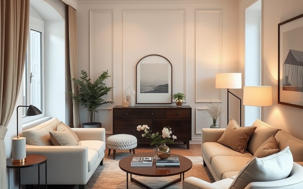 Styl modern classic w małym mieszkaniu: jak połączyć elegancję z funkcjonalnością bez chaosu