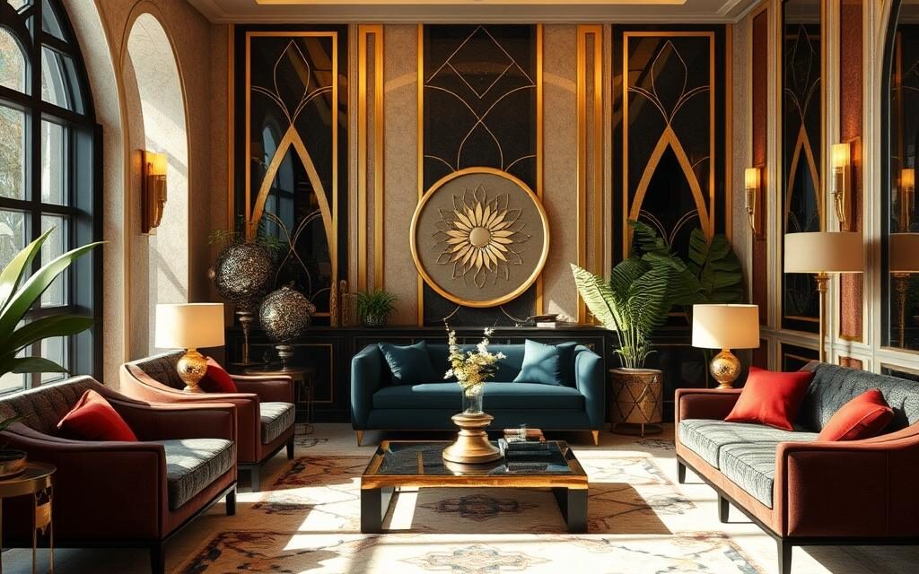 Styl art deco w kolorach i materiałach: jak łączyć luksus z geometrią w aranżacji wnętrz