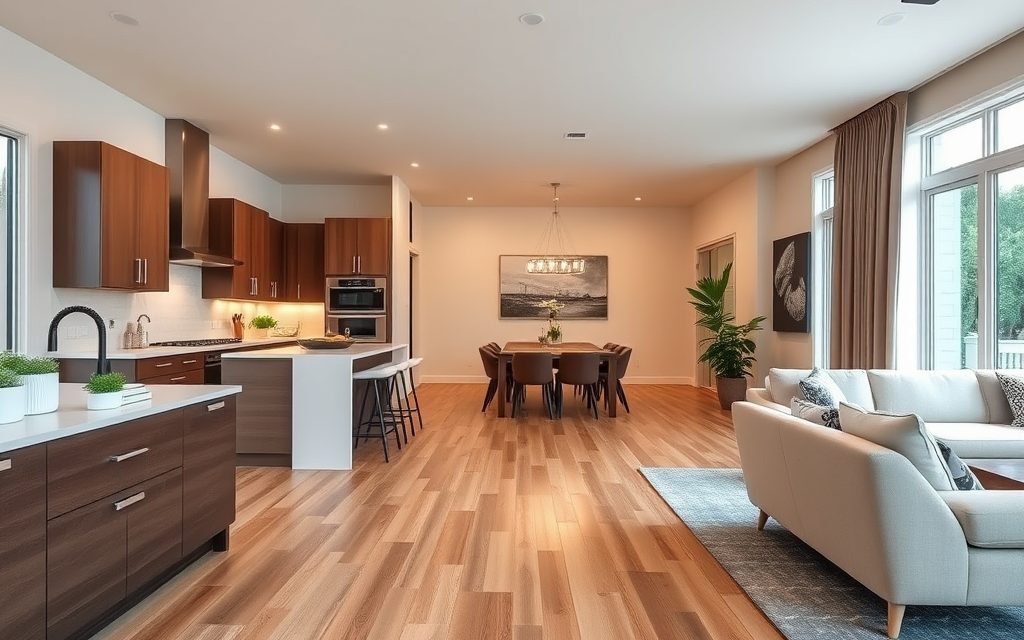 Podłoga jako granica między kuchnią a salonem: jak łączyć komfort i funkcjonalność w otwartej przestrzeni