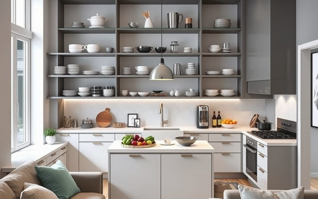 Strefa kuchenna w salonie: jak zorganizować przestrzeń, by łatwo utrzymać porządek i funkcjonalność