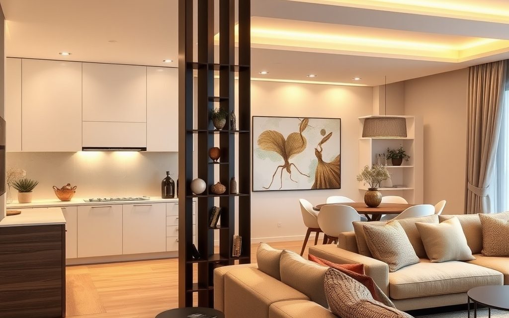 Jak skutecznie oddzielić aneks kuchenny od salonu, by zachować przestrzeń i komfort użytkowania