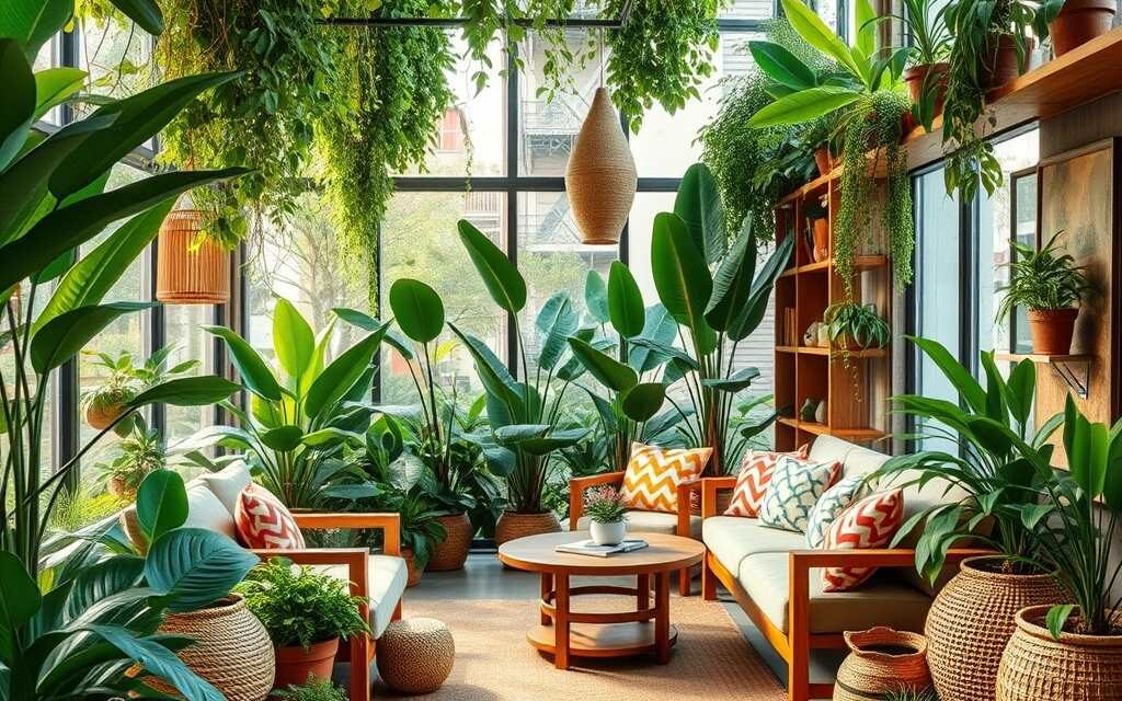 Styl urban jungle we wnętrzach: jak stworzyć miejską dżunglę z naturalną harmonią i charakterem