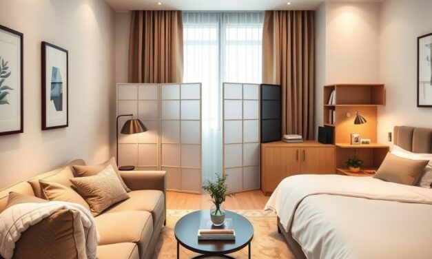 Pokój dzienny z sypialnią: praktyczne sposoby strefowania dla komfortu i funkcjonalności