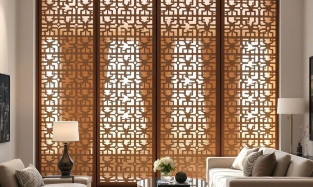 Ścianka ażurowa w salonie jako lekka przegroda – jak wybrać wzór i materiał do podziału przestrzeni?