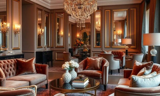 Salon w stylu glamour: jak połączyć luksus, blask i funkcjonalność w eleganckiej aranżacji