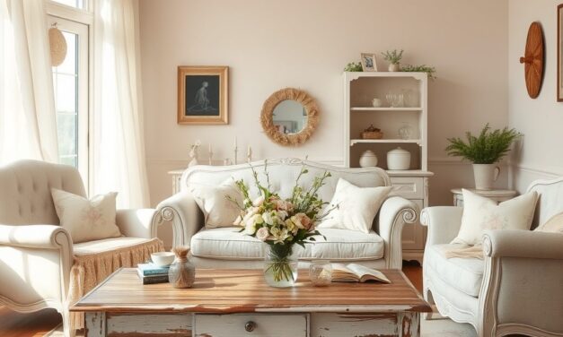 Styl shabby chic we wnętrzach: jak połączyć romantyczną lekkość z przytulnym urokiem i postarzaną elegancją