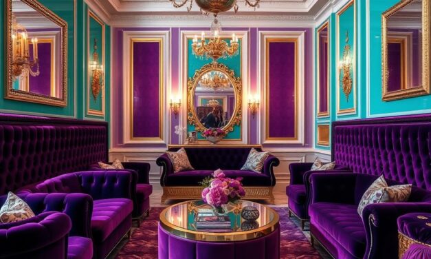 Styl glamour: jak dobrać kolory dla eleganckiego i harmonijnego wnętrza pełnego blasku