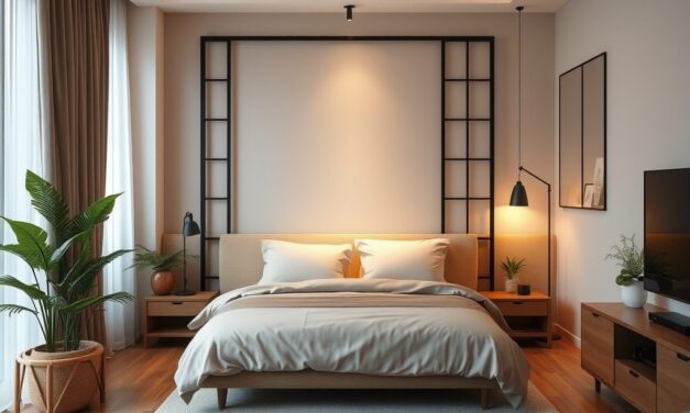 Parawan przy łóżku w kawalerce: jak wydzielić sypialnię z zachowaniem prywatności i stylu
