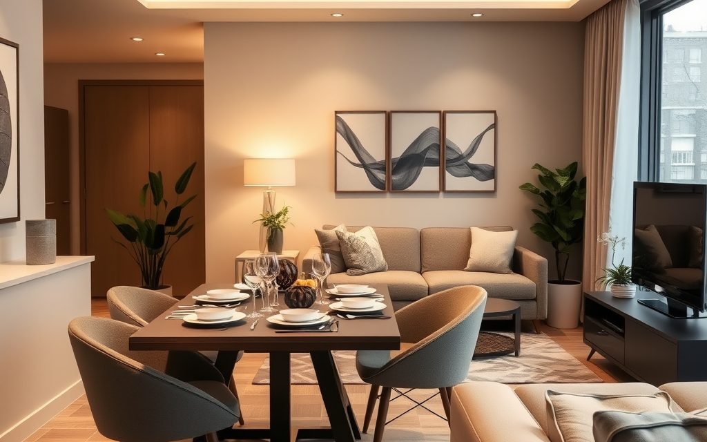 Strefa jadalniana w małym salonie: jak ustawić meble i podzielić przestrzeń dla wygody i stylu
