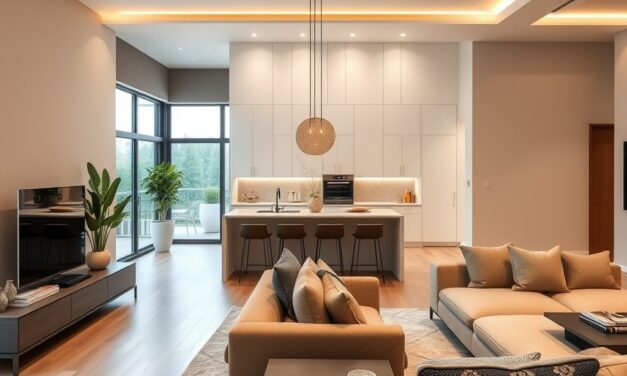 Aneks kuchenny w salonie: jak zaplanować funkcjonalną i spójną przestrzeń dzienną z podziałem na strefy