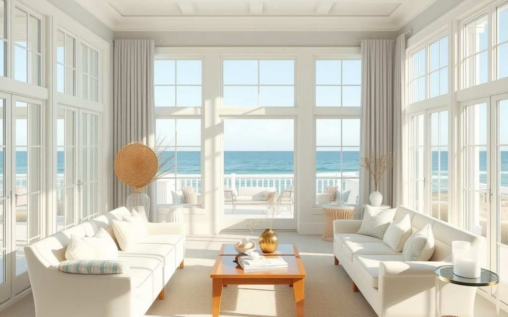 Styl Hampton we wnętrzach: jak stworzyć elegancką, nadmorską przestrzeń pełną harmonii i naturalnego światła
