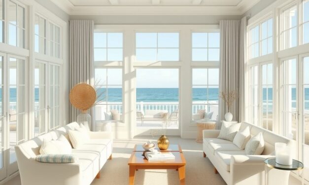 Styl Hampton we wnętrzach: jak stworzyć elegancką, nadmorską przestrzeń pełną harmonii i naturalnego światła