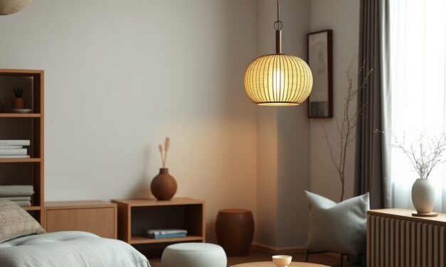 Lampy w stylu japandi: jak wybrać oświetlenie łączące minimalizm z naturalną harmonią wnętrza